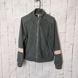 Free People Fp Movement Grey Fleece Full zip Jacket Size M Medium
